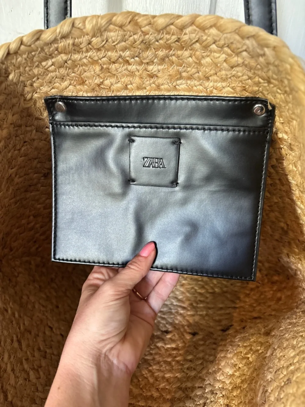 Zara Jute Tote Bag - Picture 3 of 7